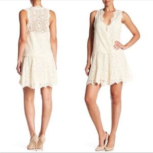 Free people ivory lace slip dress